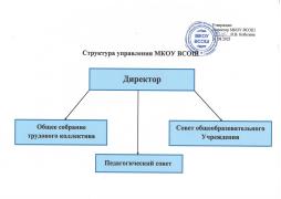 Структура управления МКОУ ВСОШ